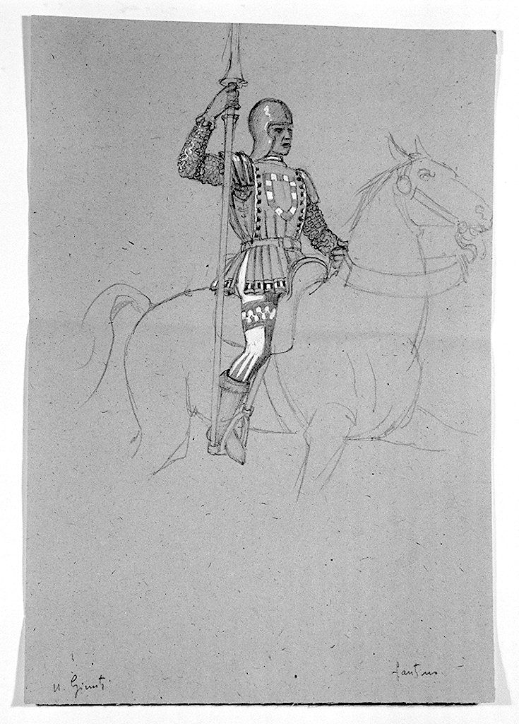 fantino della contrada della Lupa (disegno, elemento d'insieme) di Giunti Umberto (sec. XX)