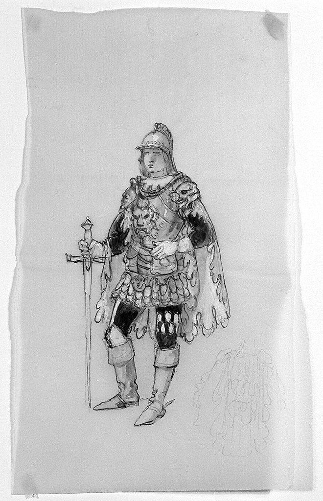 duce della contrada della Lupa (disegno, elemento d'insieme) di Giunti Umberto (sec. XX)