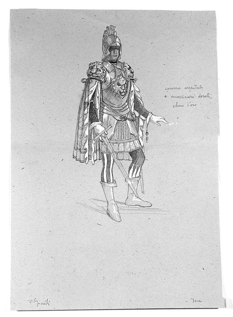 duce della contrada della Lupa (disegno, elemento d'insieme) di Giunti Umberto (sec. XX)