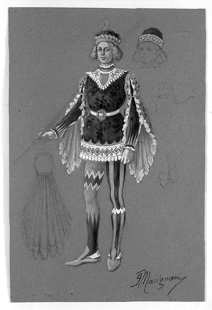 montura della contrada di Valdimontone (disegno, elemento d'insieme) di Masignani Guido (sec. XX)