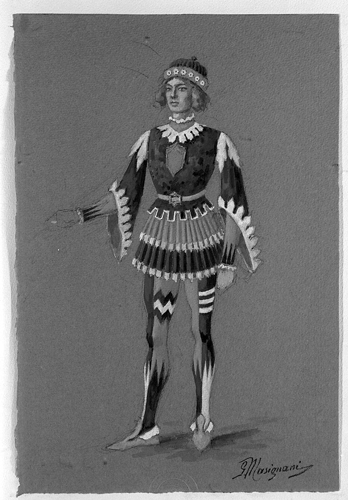 montura della contrada di Valdimontone (disegno, elemento d'insieme) di Masignani Guido (sec. XX)