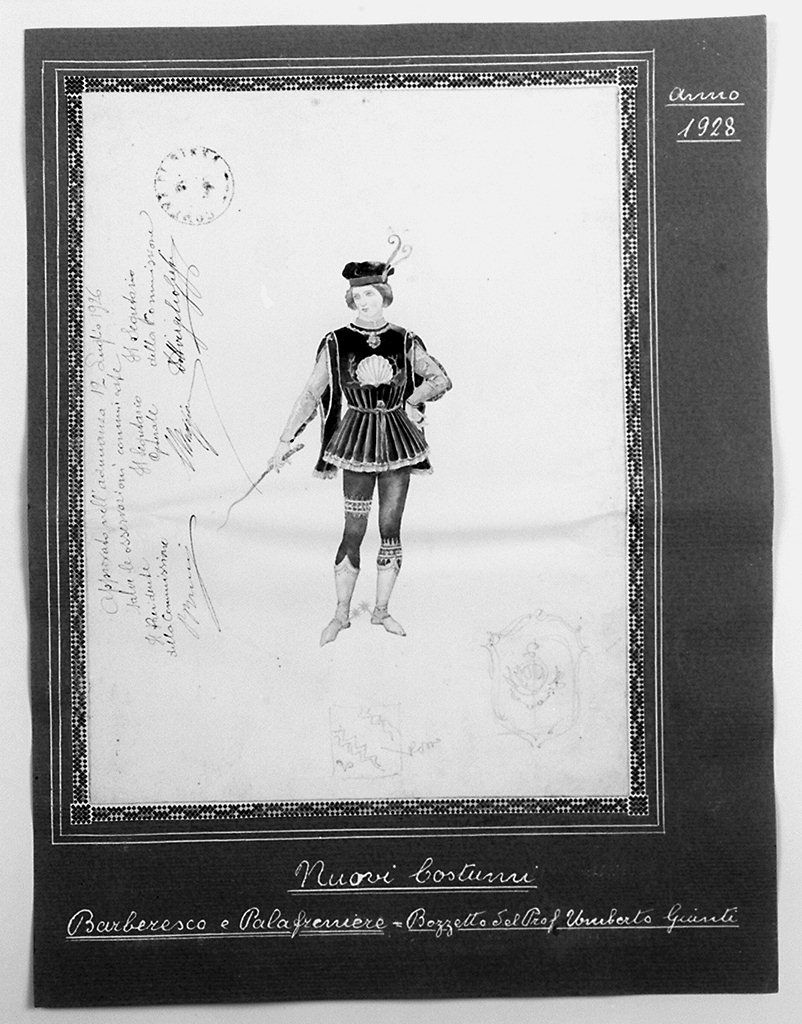 barbaresco della contrada del Nicchio (disegno) di Giunti Umberto (sec. XX)