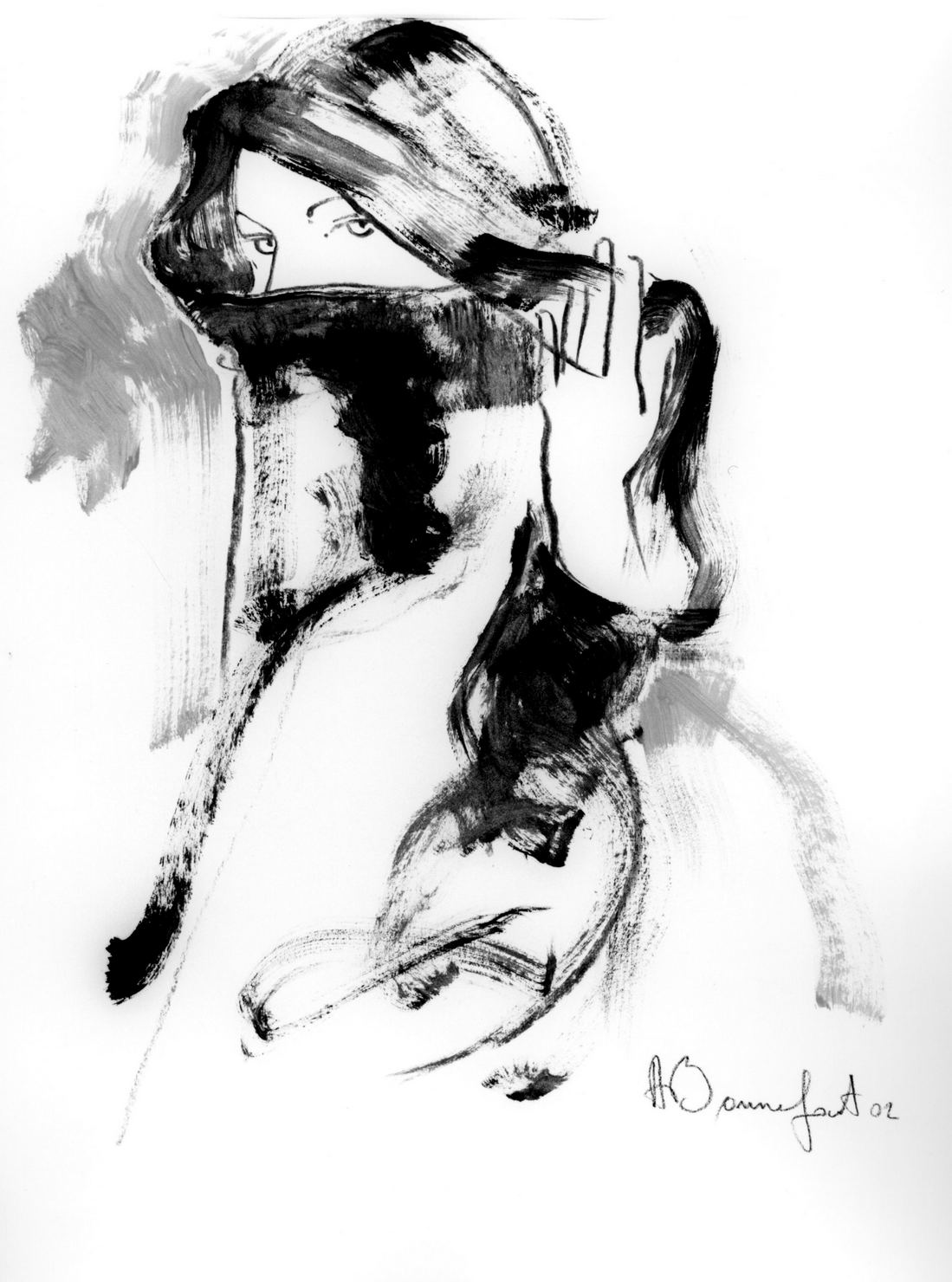 figura femminile (disegno) di Bonne Laut Alain (sec. XXI)