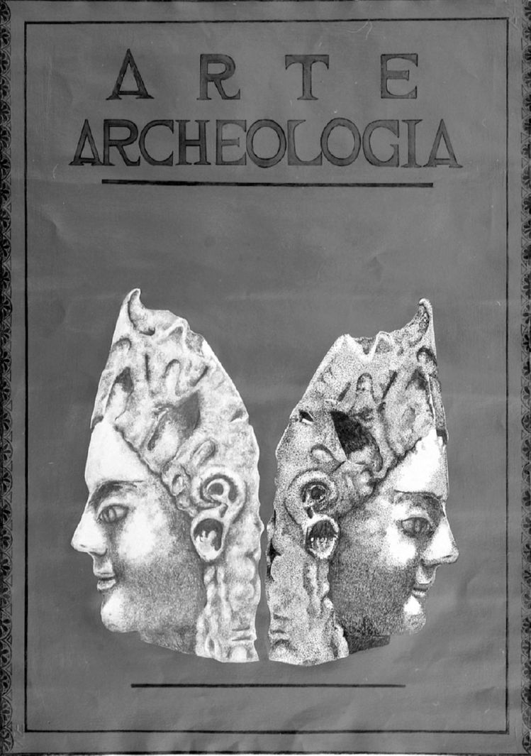 due maschere archeologiche di profilo (disegno, opera isolata) - ambito grossetano (sec. XX)