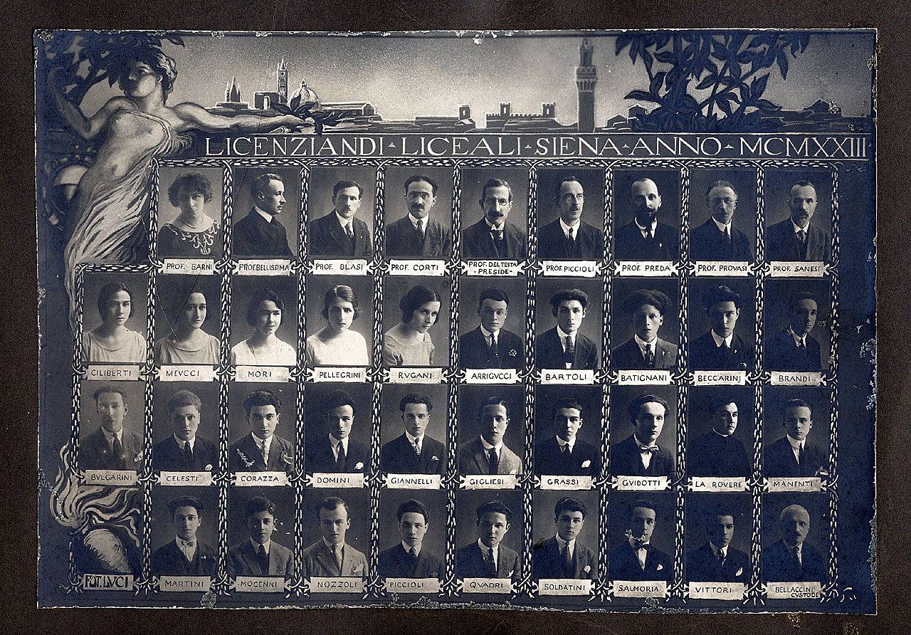 Ritratti - Brandi, Baldo - Professori - compagni di liceo - (positivo) di Luci, N (attr) (XX)