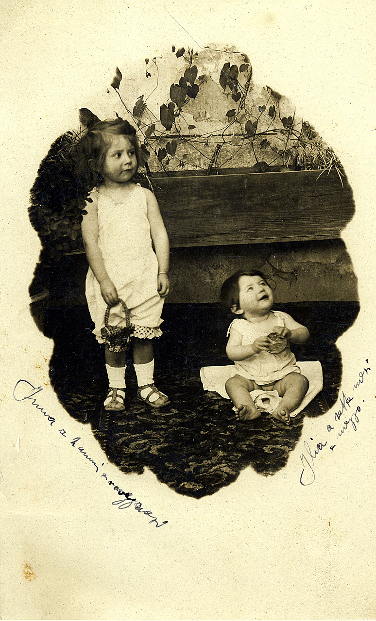 Irma - Ilia - bambine - ritratto (positivo) di Anonimo (attr) (XX)