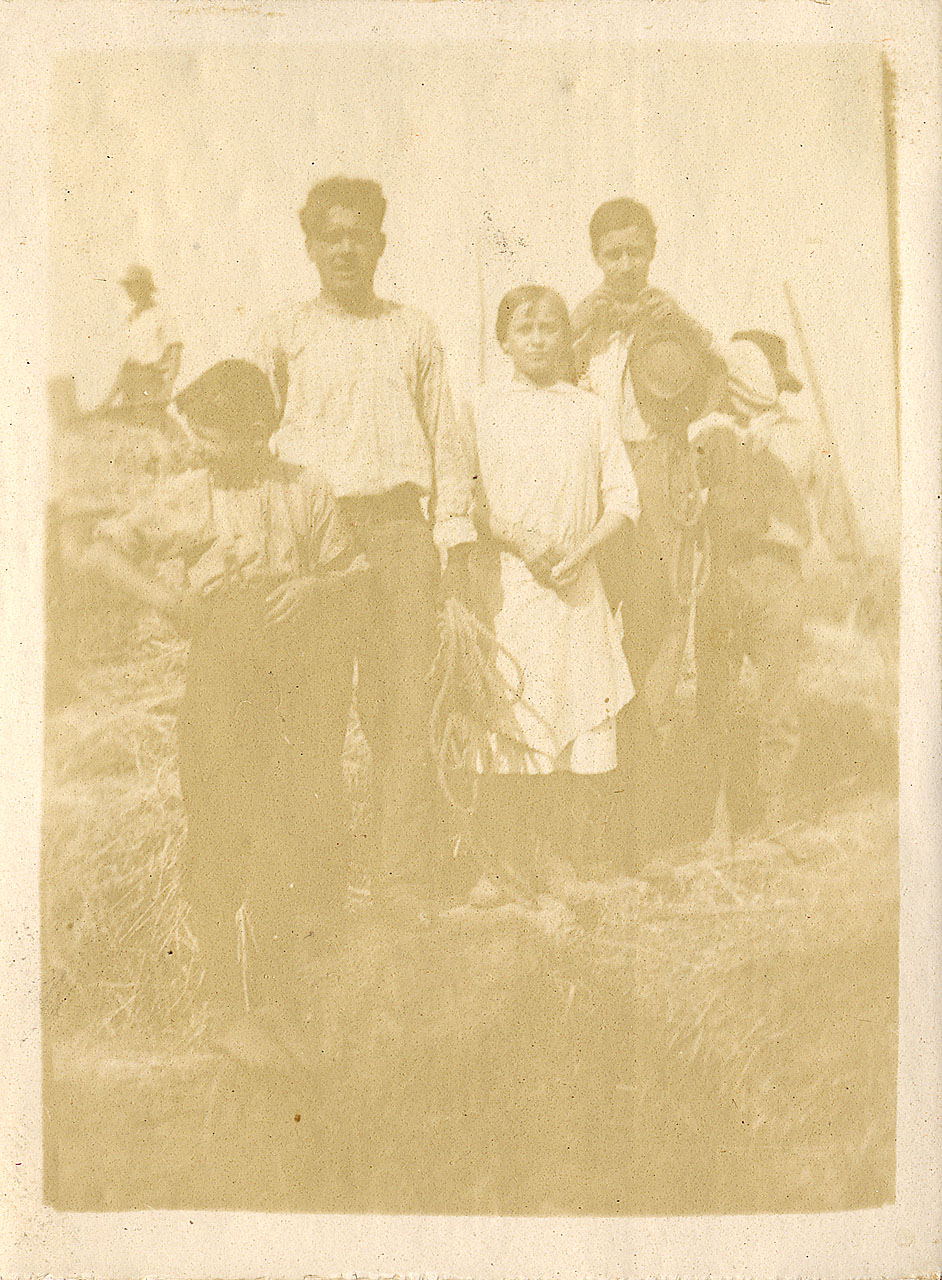 Campagna - Gruppo di ragazzi - trebbiatura (positivo) di [Brandi, Archibaldo (Baldo)] (attr) (XX)