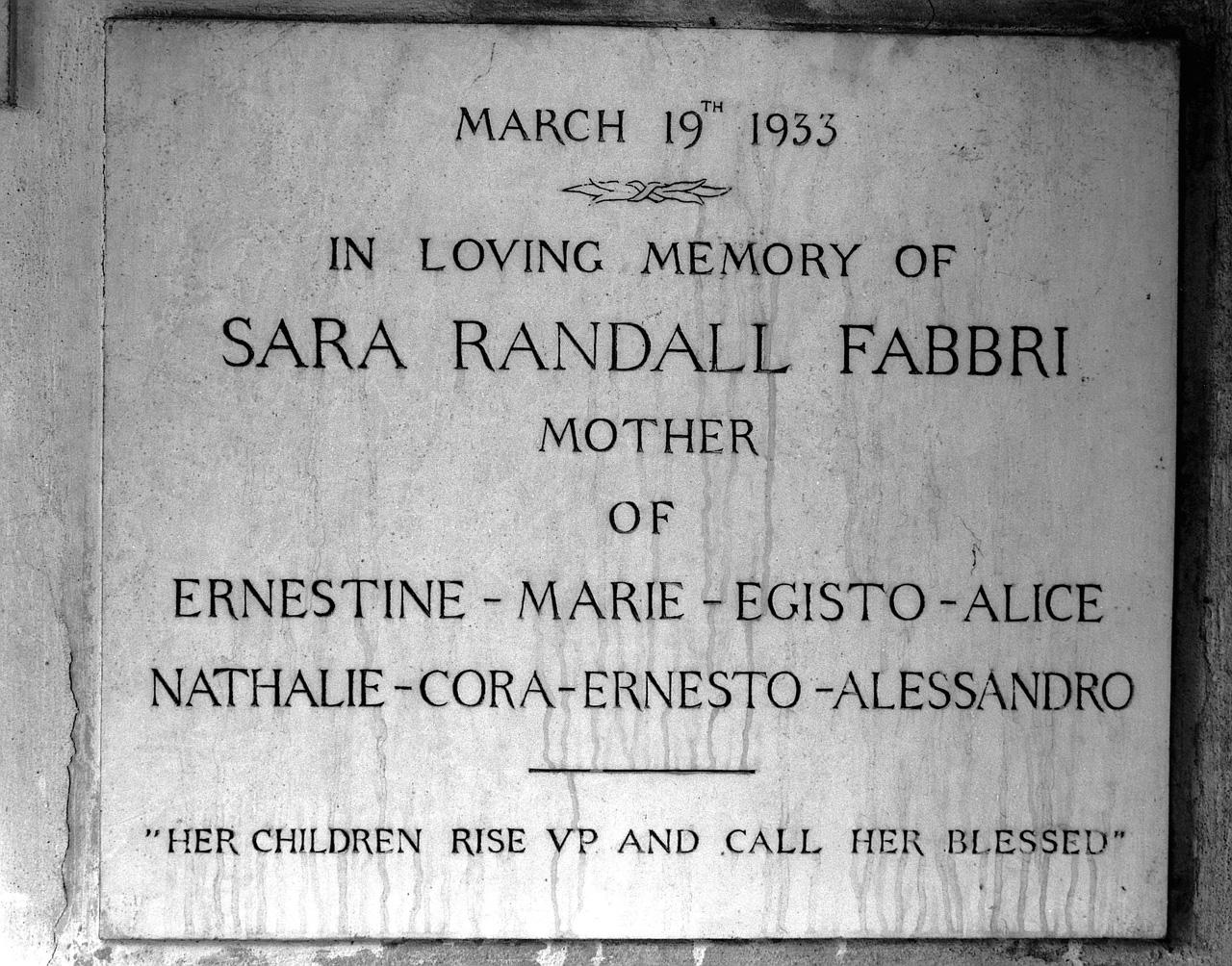 lapide tombale - produzione toscana (sec. XX)