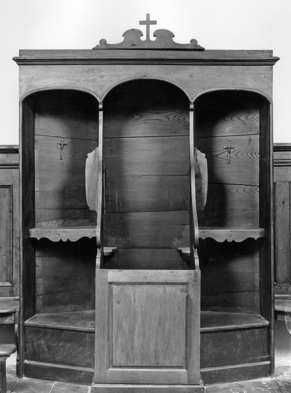 confessionale, serie - produzione toscana (seconda metà sec. XIX)