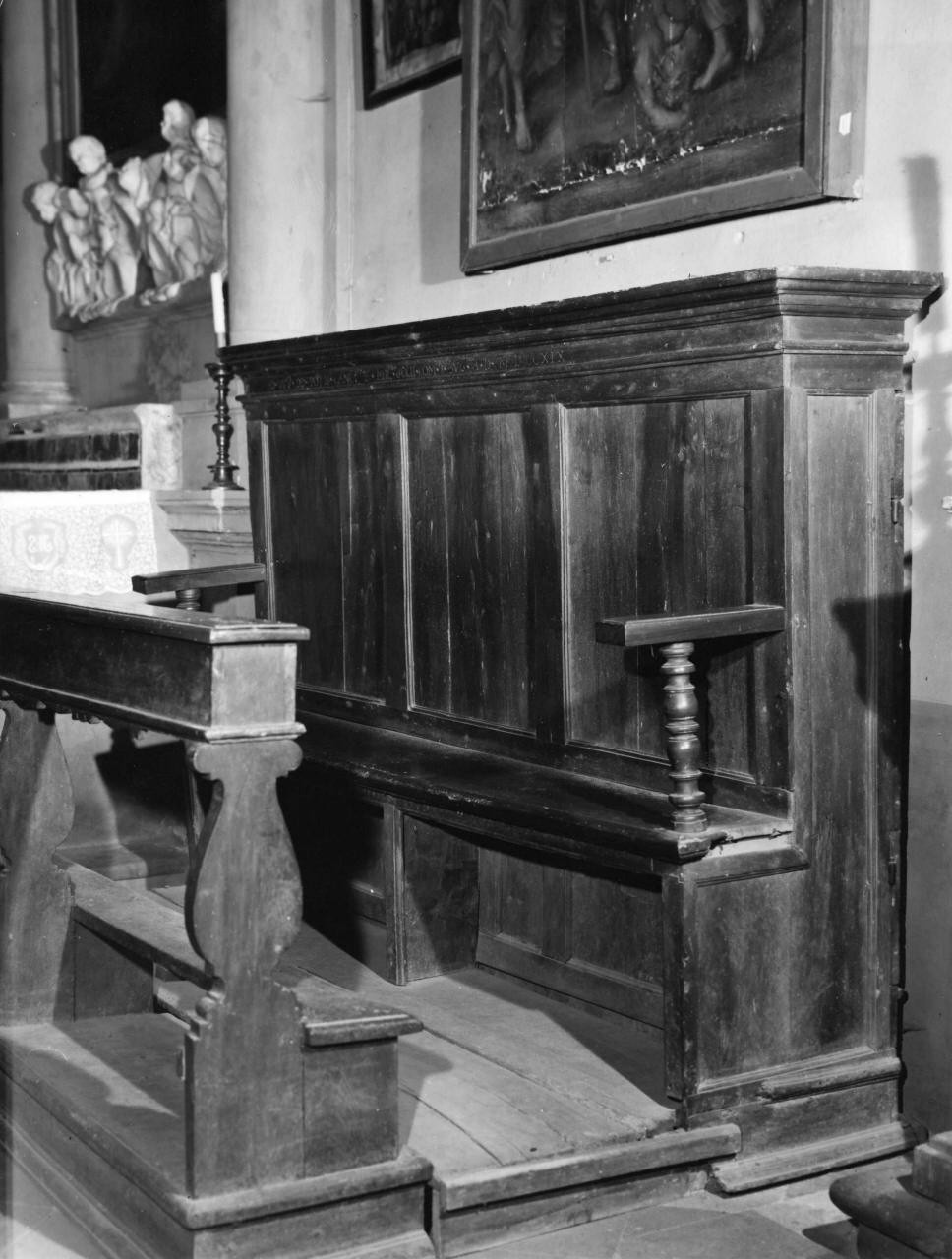 banco da chiesa - bottega toscana (sec. XVIII)