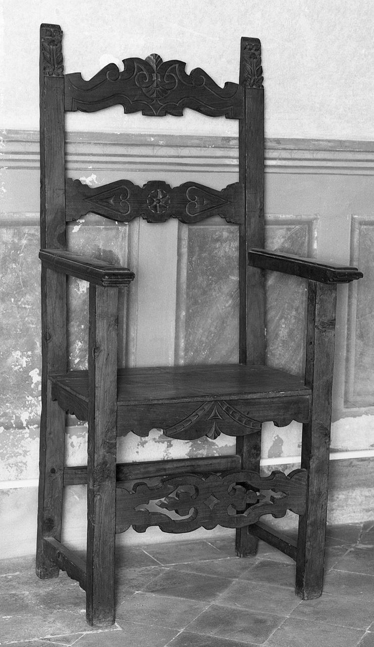 seggiolone - bottega toscana (fine/inizio secc. XVIII/ XIX)