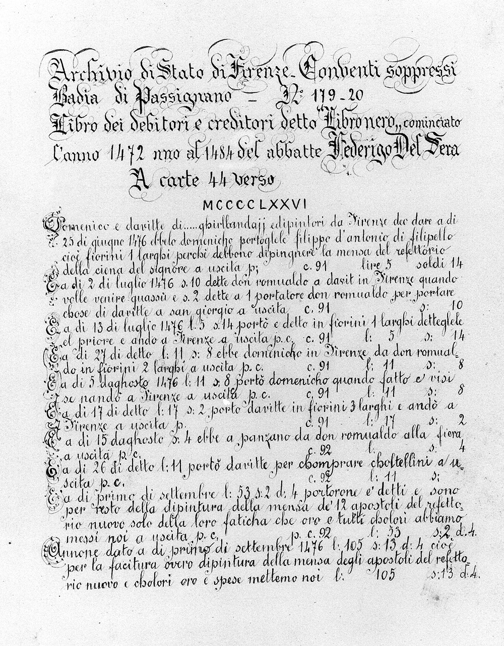 memoria - bottega toscana (inizio sec. XX)