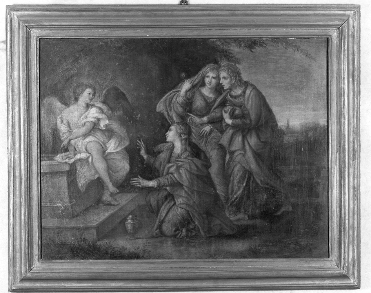 pie donne al sepolcro (dipinto) - ambito toscano (fine/inizio secc. XVII/ XVIII)