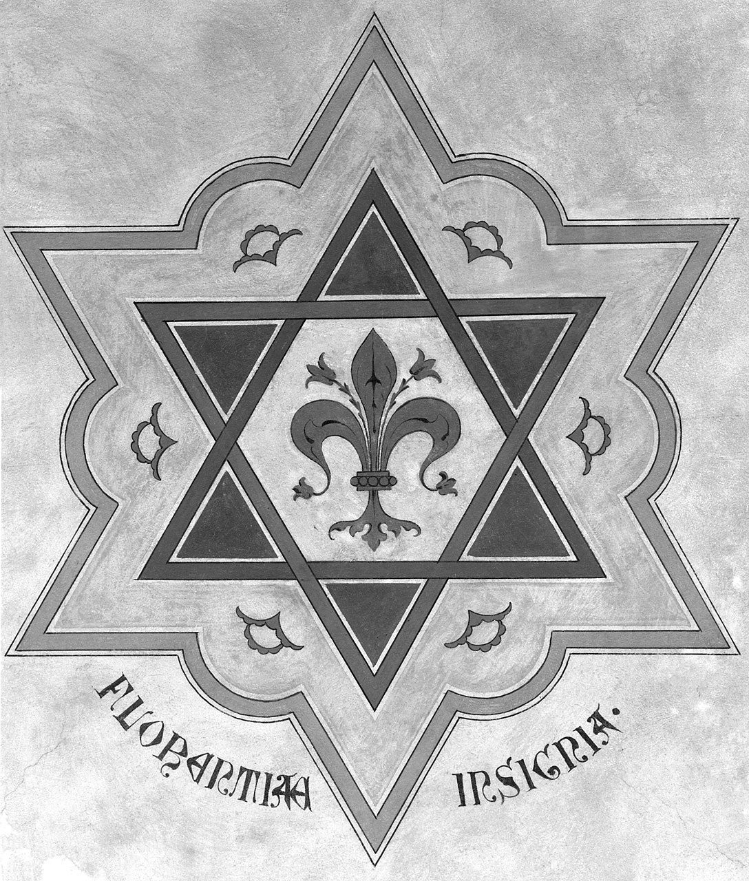 stemma comunale di Firenze, stemma di Parte Guelfa (decorazione pittorica, complesso decorativo) - ambito toscano (ultimo quarto sec. XIX)