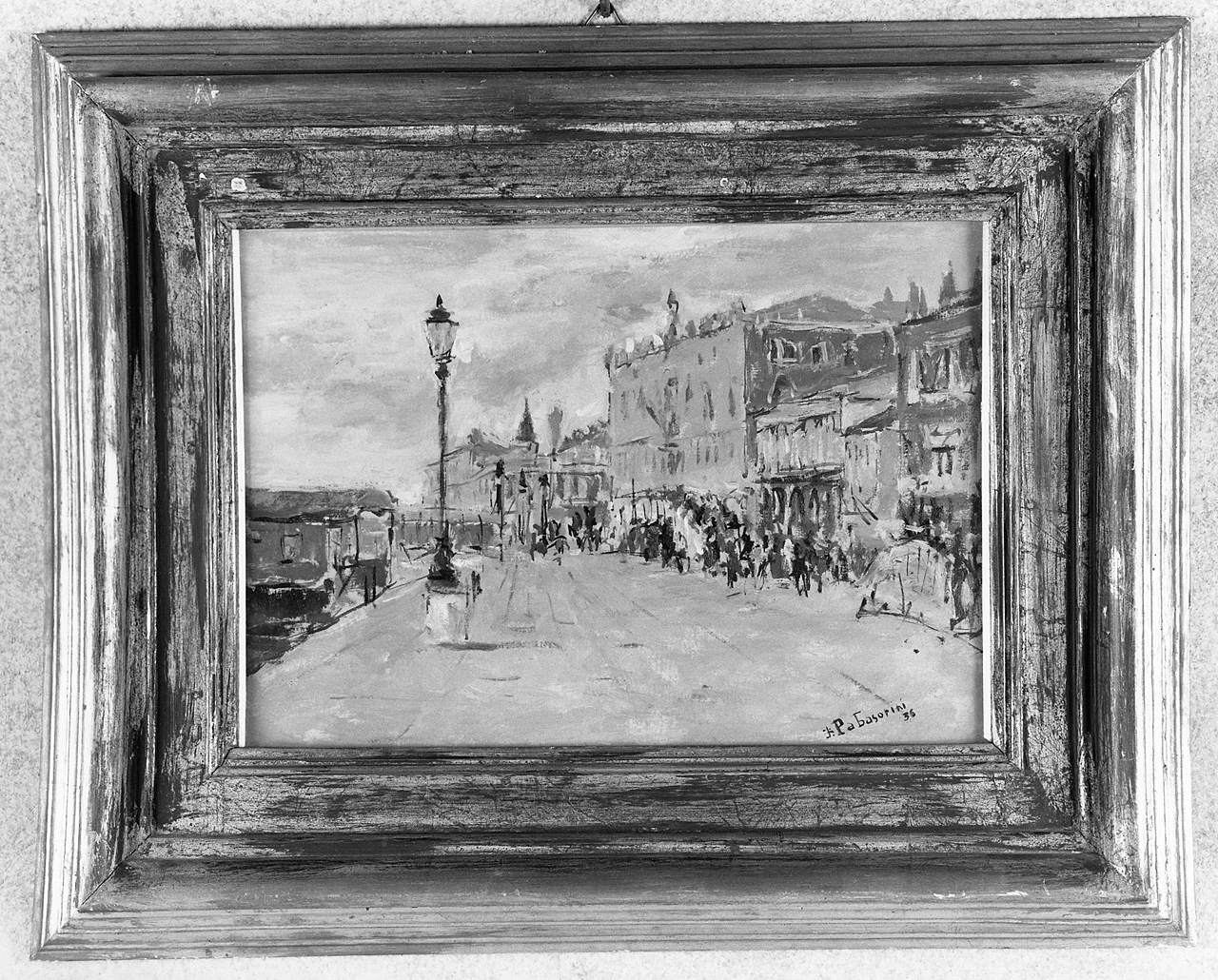 veduta di palazzo a Venezia (dipinto) di Basorini Pier Angelo (sec. XX)