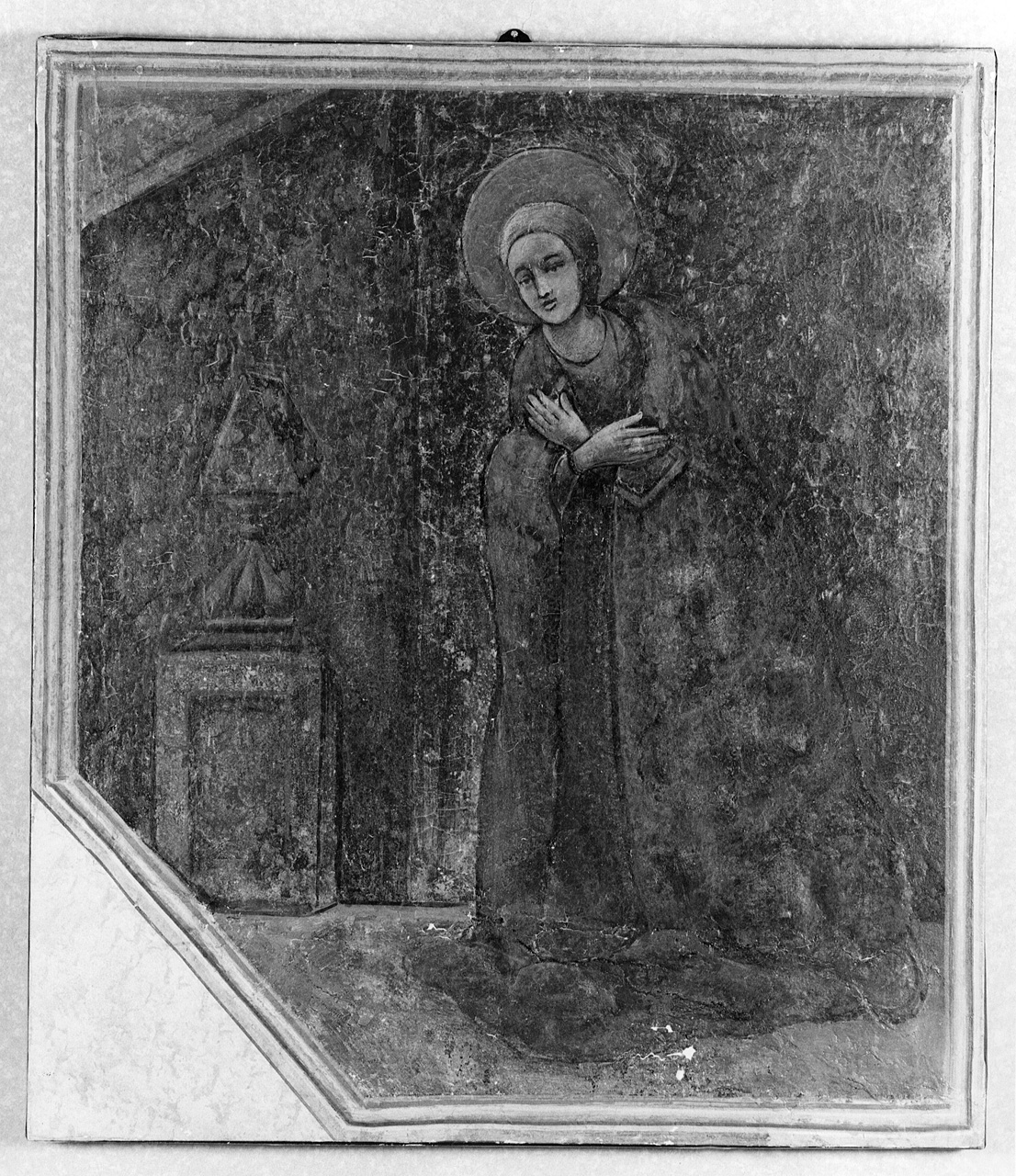 angelo annunciante e Madonna annunciata (dipinto, frammento) - ambito fiorentino (metà sec. XV)