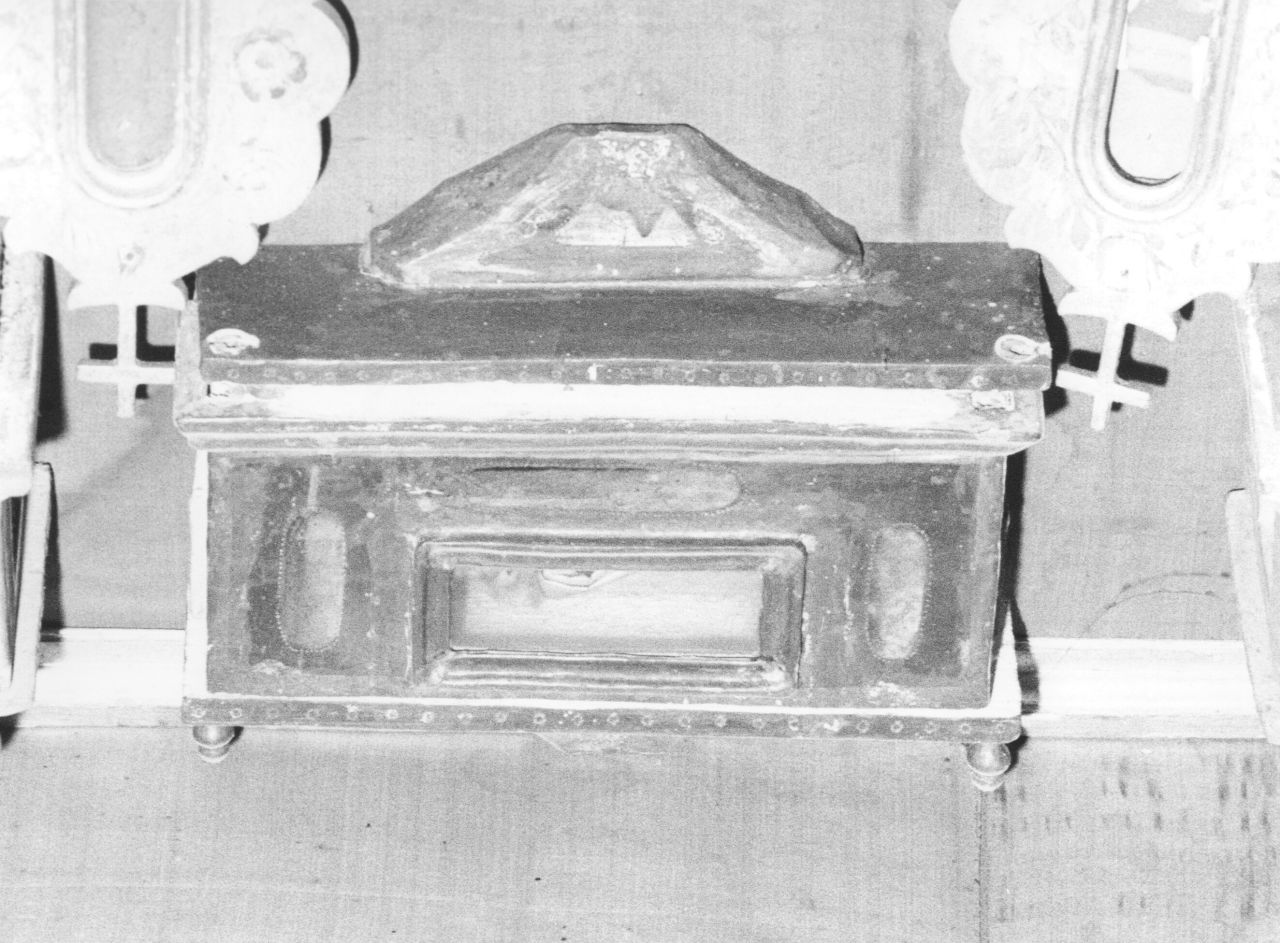 reliquiario a teca - a cassetta - produzione toscana (prima metà sec. XIX)