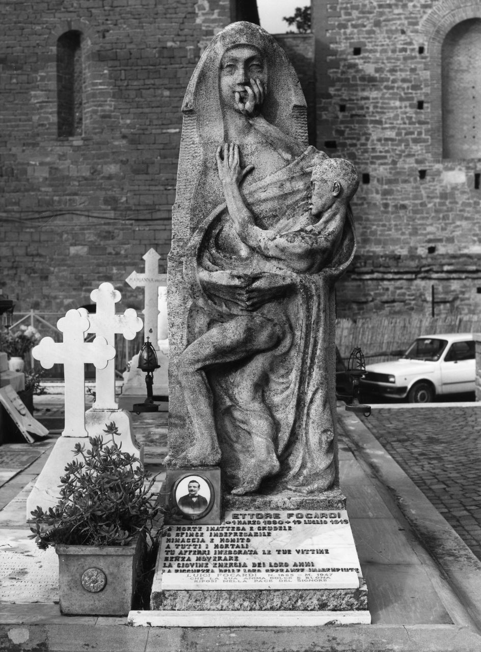 sfinge con figura maschile (monumento funebre) - ambito toscano (sec. XX)
