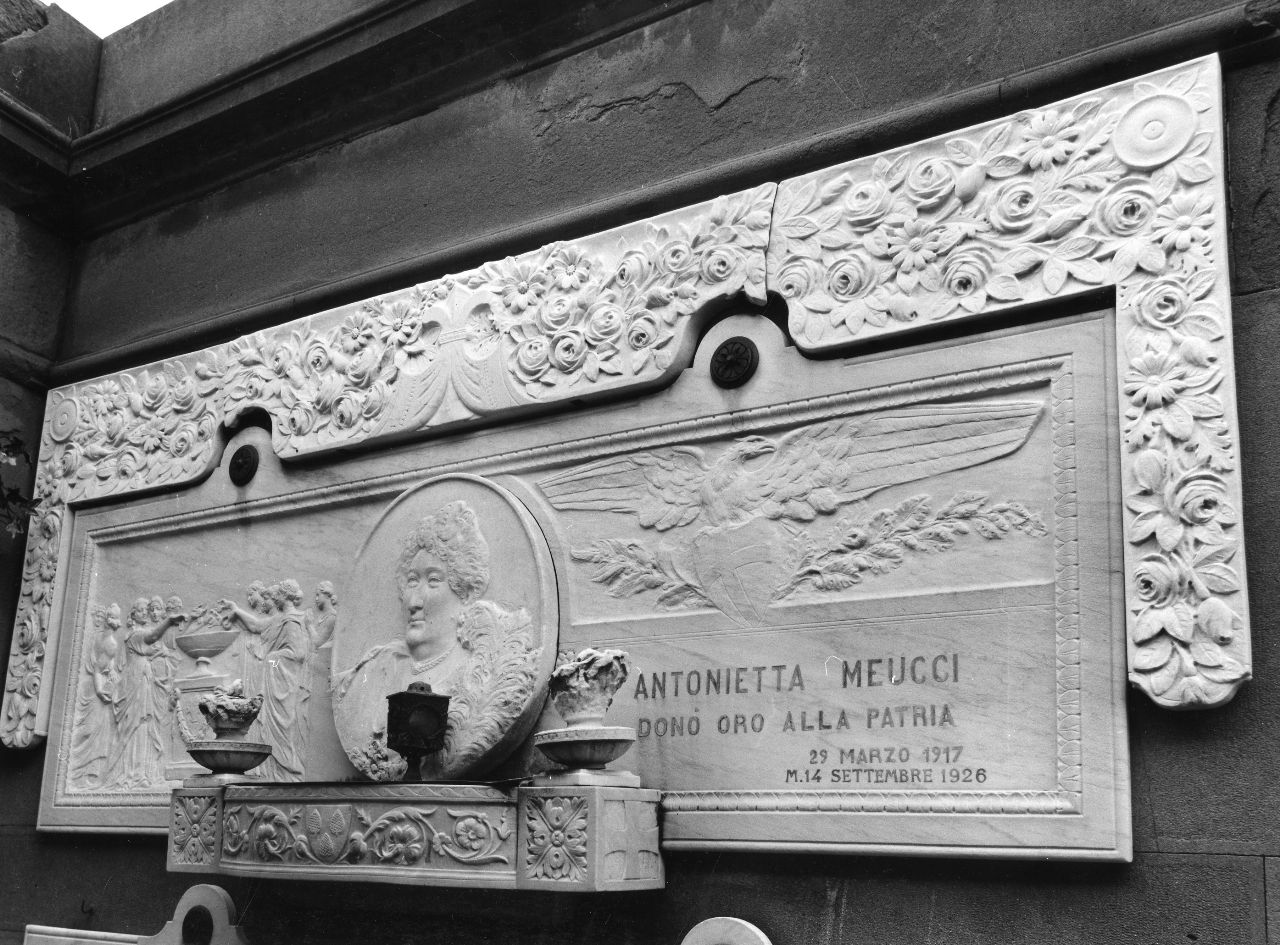 ritratto di Antonietta Meucci (monumento funebre) - ambito toscano (sec. XX)