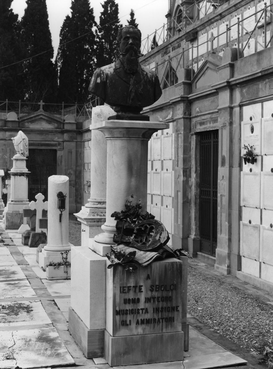 busto ritratto di Iefte Sbolci (monumento funebre) - ambito toscano (sec. XIX)