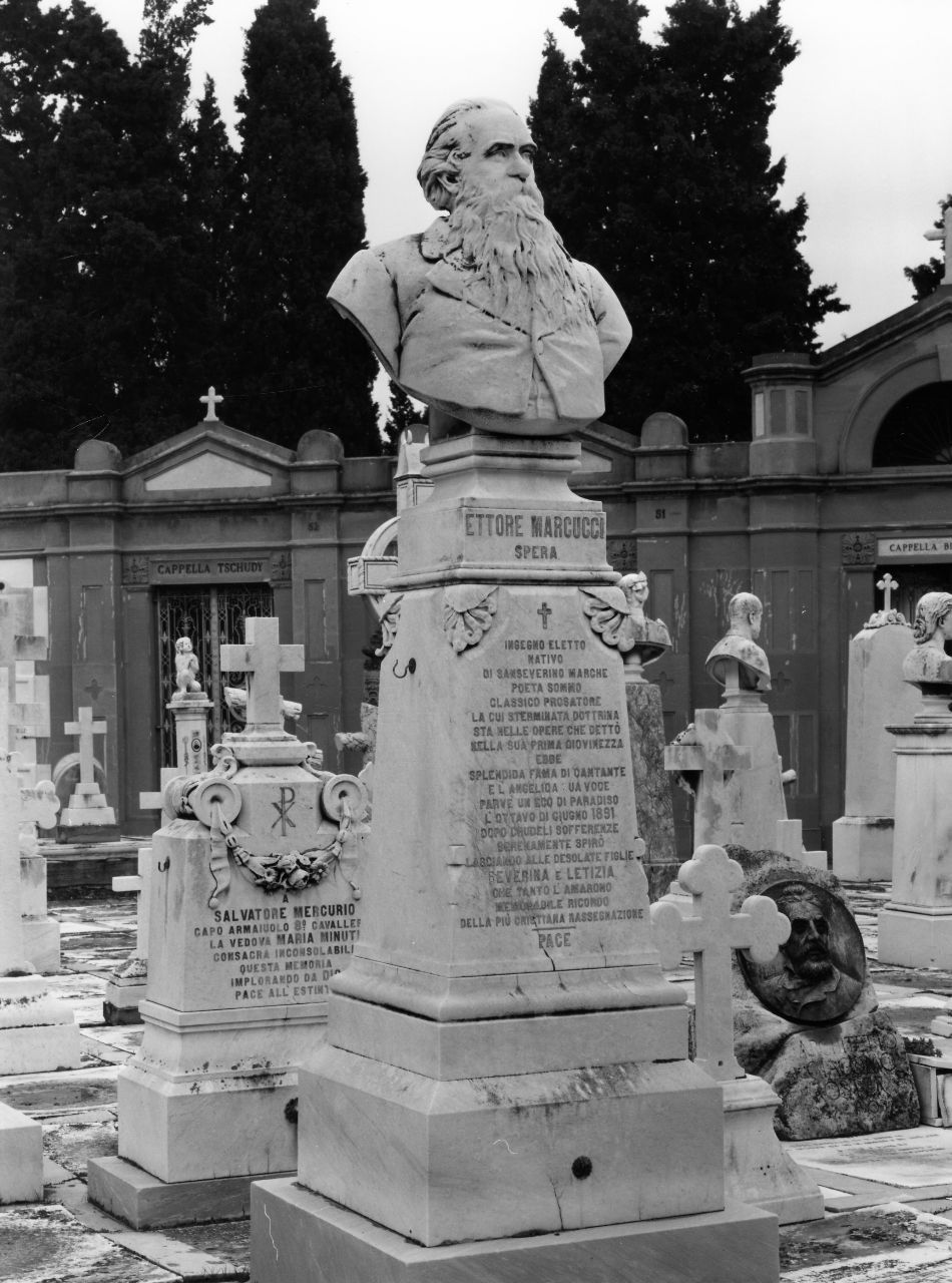 busto ritratto di Ettore Marcucci (monumento funebre) di Lazzerini Alessandro (sec. XIX)