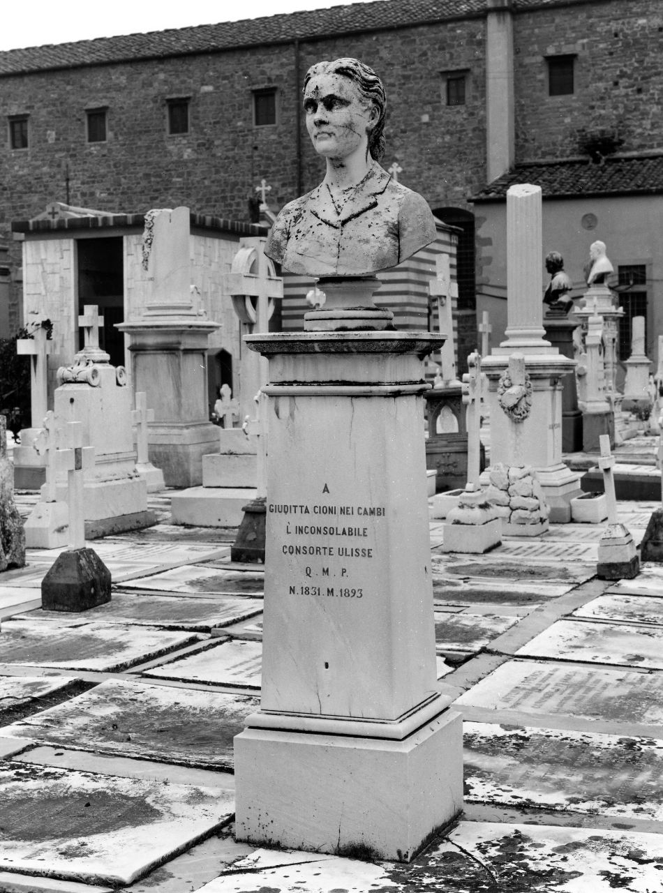 busto ritratto di Giuditta Cioni Cambi (monumento funebre) - ambito toscano (sec. XIX)