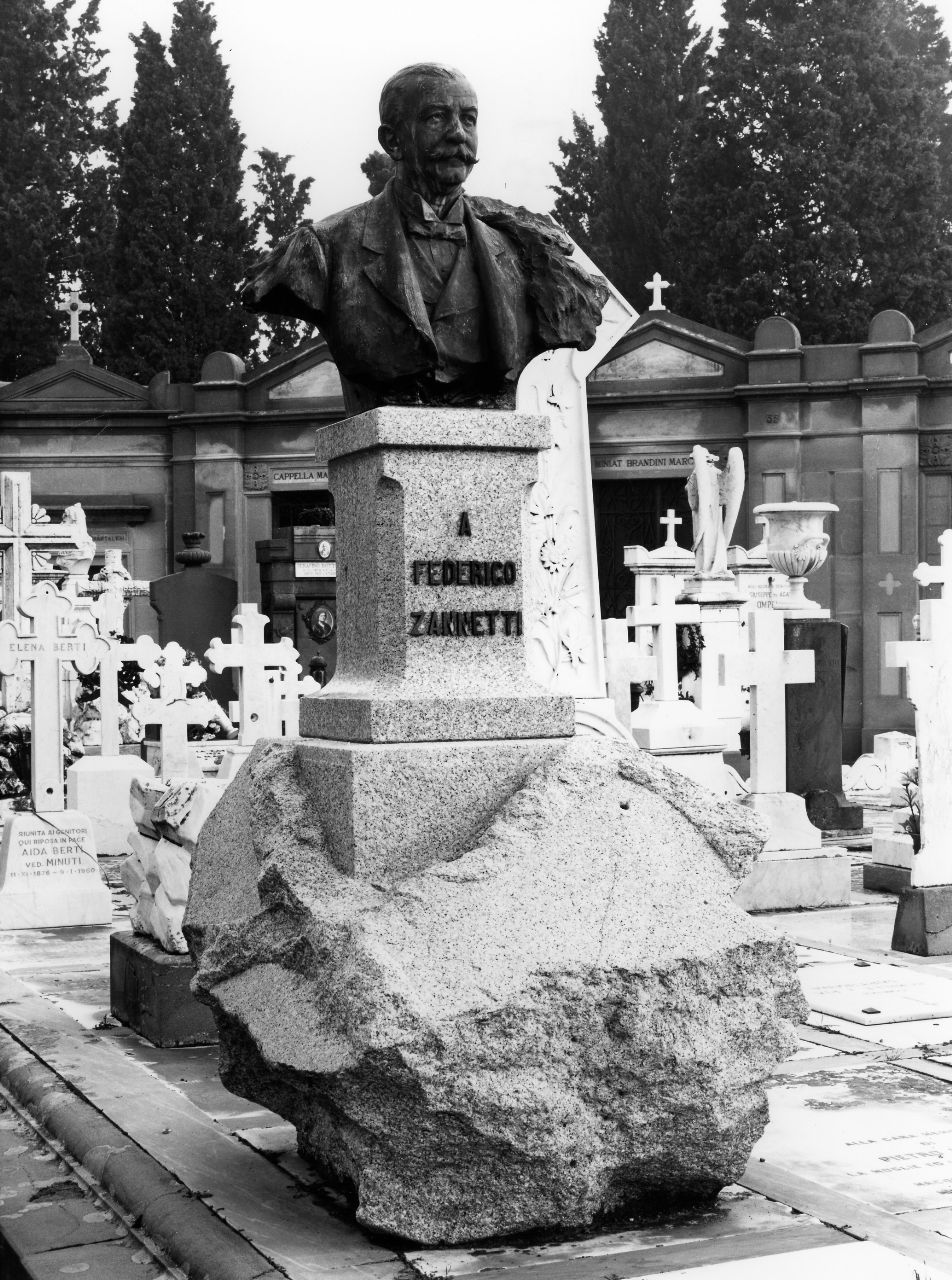 busto ritratto di Federico Zannetti (monumento funebre) di Romanelli Raffaello (sec. XX)