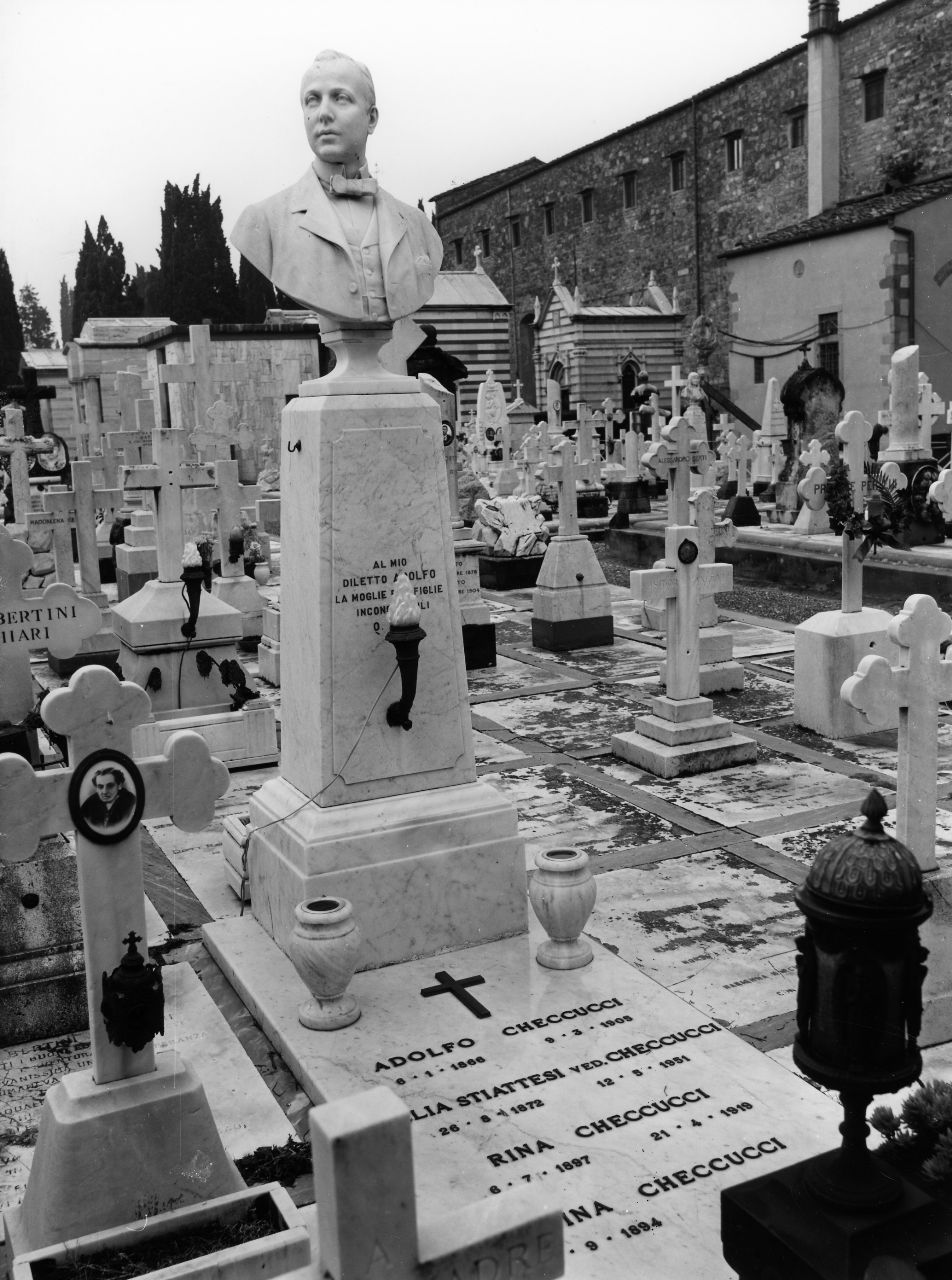 busto ritratto di Adolfo Checcucci (monumento funebre) - ambito toscano (sec. XX)