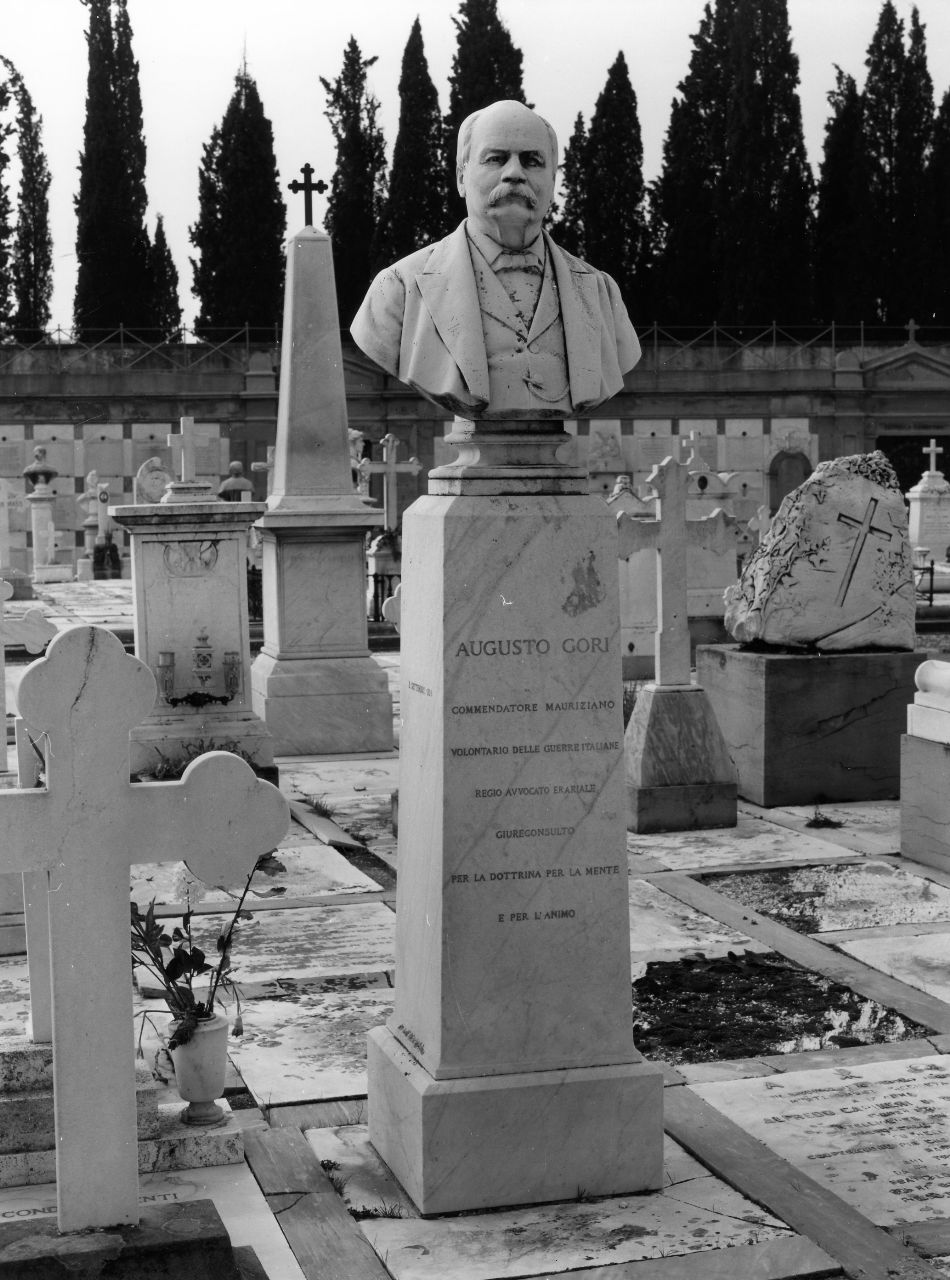 busto ritratto di Augusto Gori (monumento funebre) di Sodini Dante (sec. XIX)