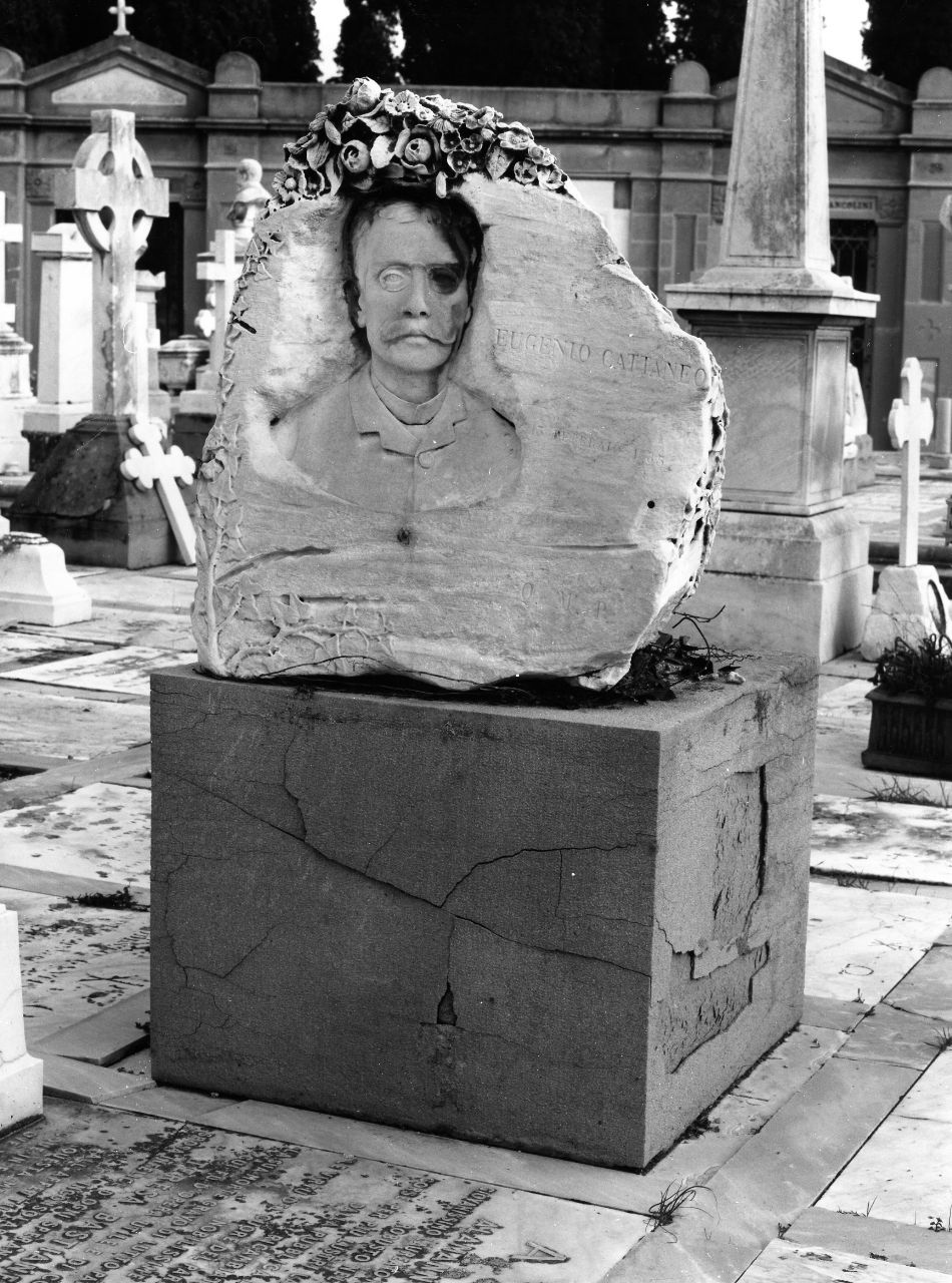 ritratto di Eugenio Cattaneo (monumento funebre) - ambito toscano (sec. XIX)