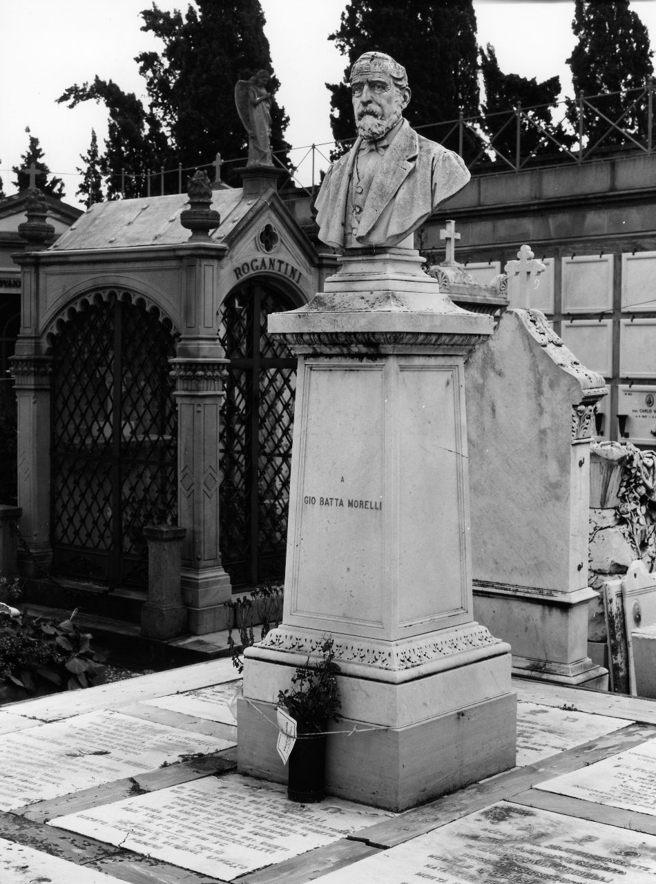 busto ritratto di Giovan Battista Morelli (monumento funebre) di Romanelli Raffaello - ambito toscano (sec. XIX)