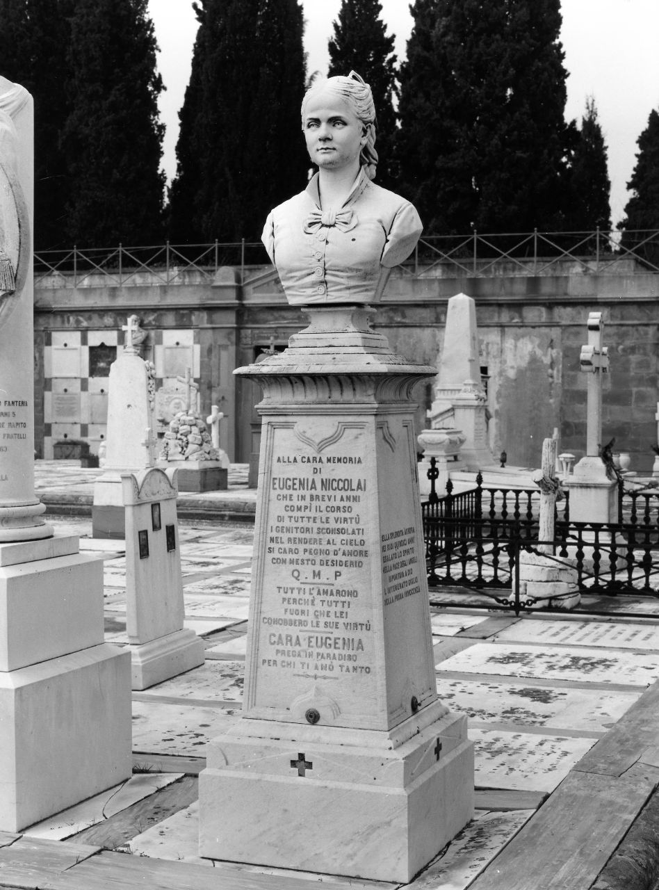 busto ritratto di Eugenia Niccolai (monumento funebre) di Ricci Paolo (sec. XIX)