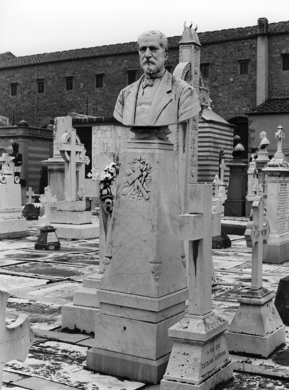 busto ritratto di Ulisse Cambi (monumento funebre) di Cambi Alfonso (sec. XIX)