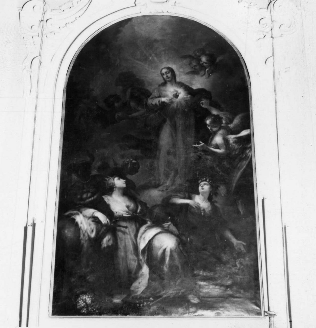 allegoria della devozione universale al Sacro Cuore di Gesù (dipinto) di Piattoli Giuseppe (sec. XIX)