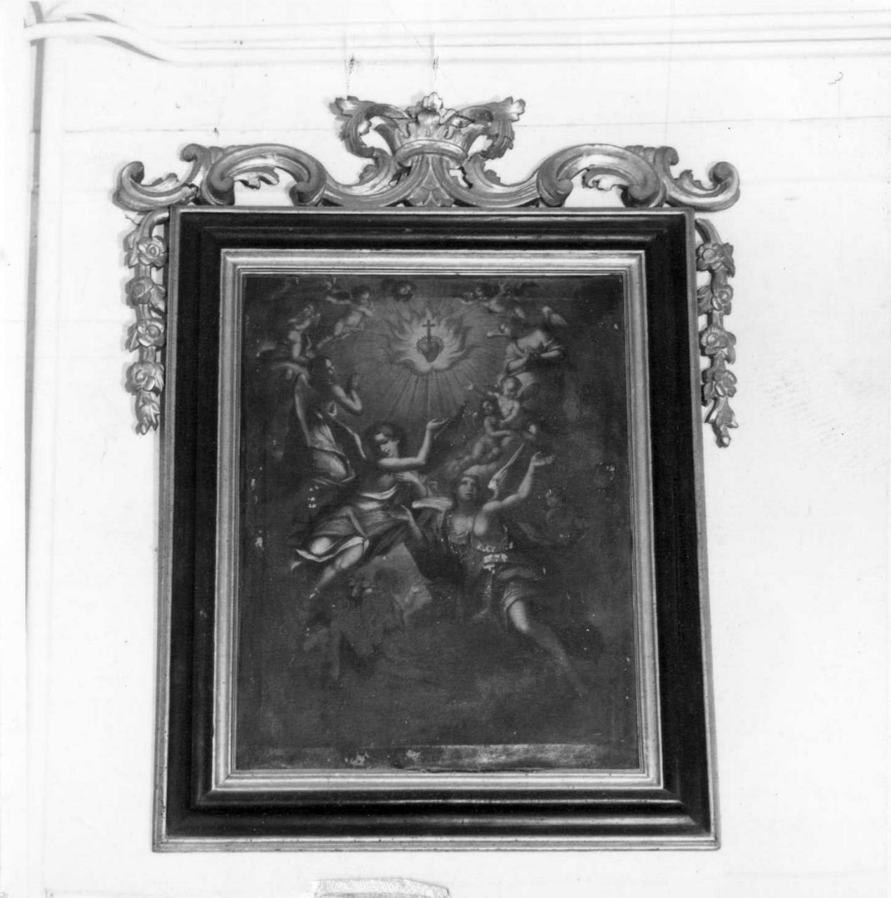 gloria del Sacro Cuore di Gesù (dipinto) - ambito toscano (inizio sec. XVIII)