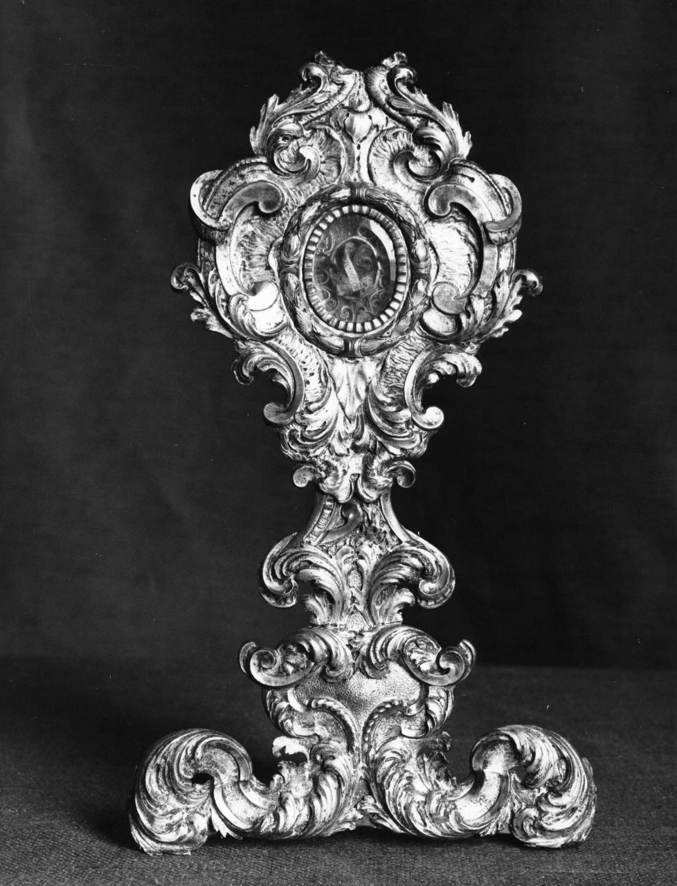 reliquiario - a ostensorio - bottega toscana (inizio sec. XVIII)