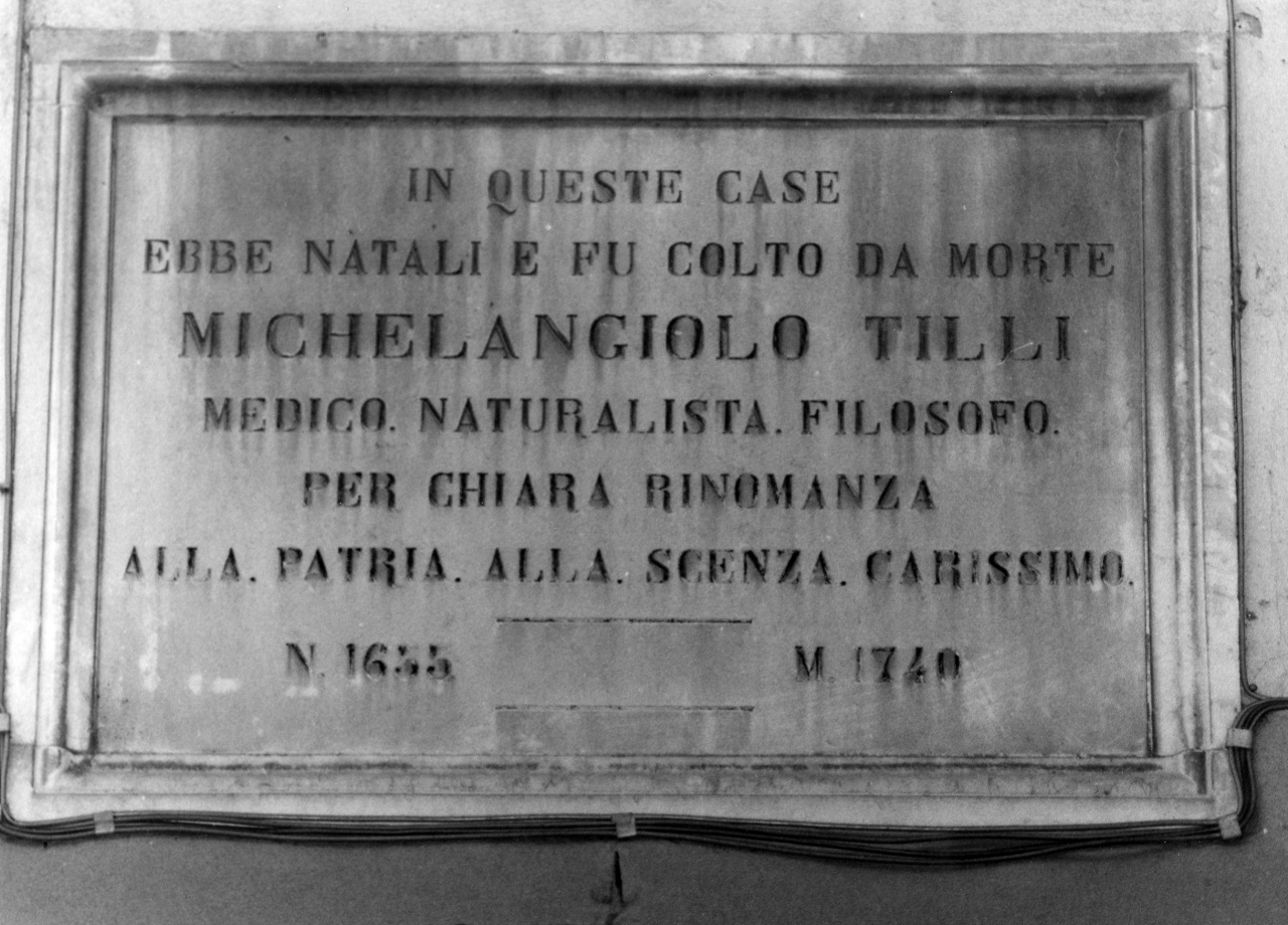 lapide commemorativa - manifattura toscana (sec. XIX)