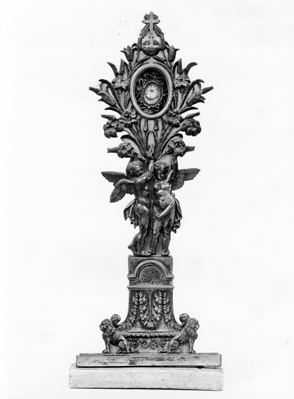 reliquiario - a ostensorio - bottega toscana (secc. XVIII/ XIX)