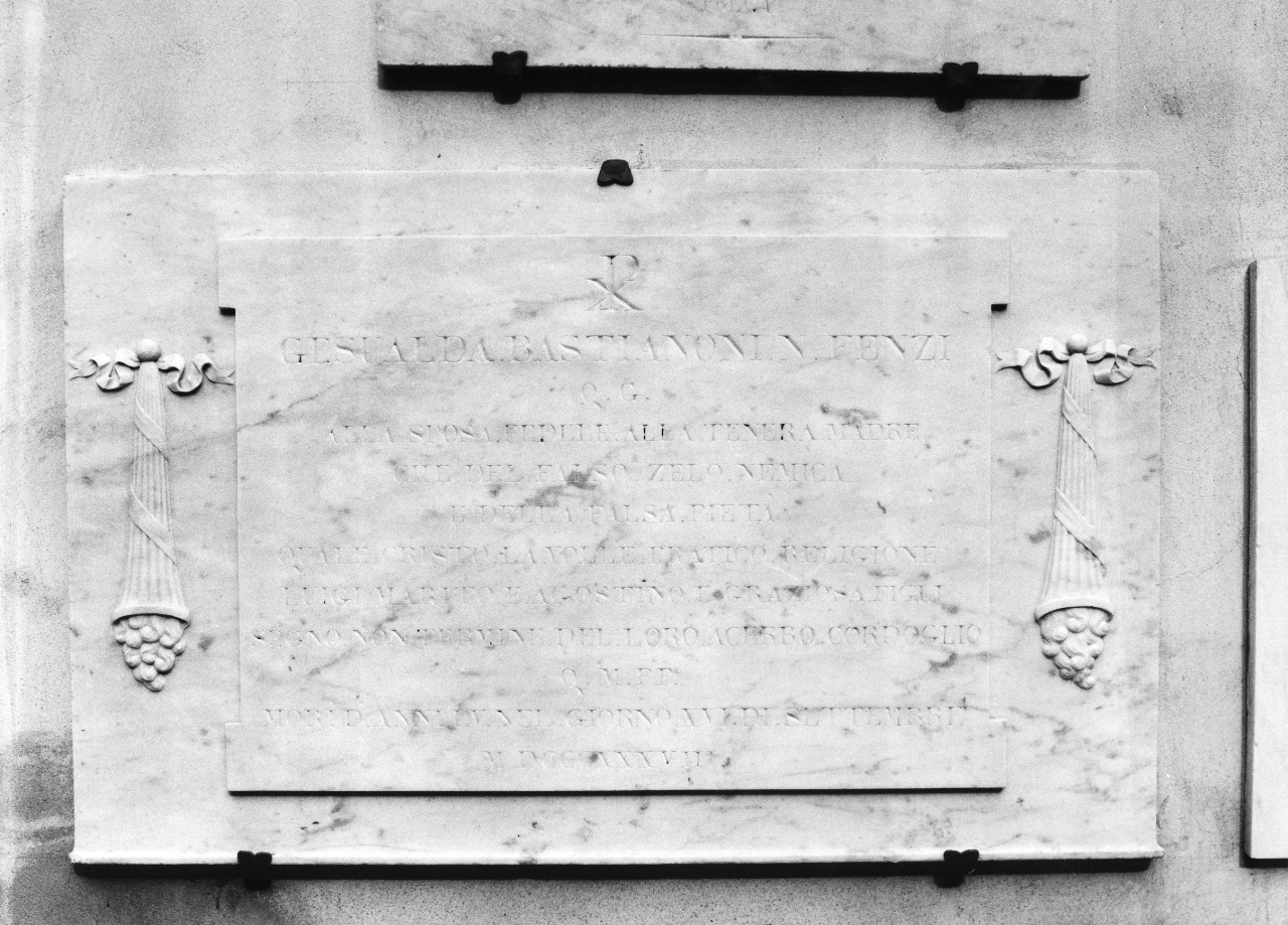 lastra tombale - manifattura toscana (sec. XIX)