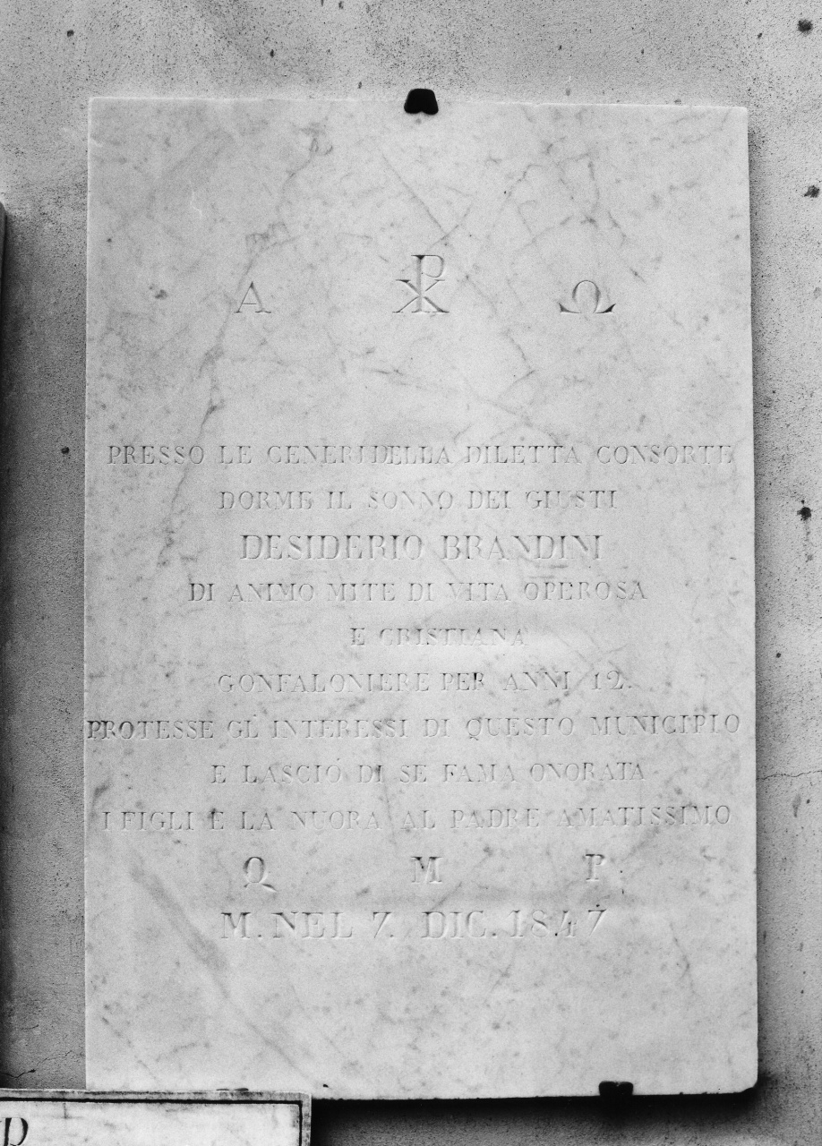 lastra tombale - manifattura toscana (sec. XIX)