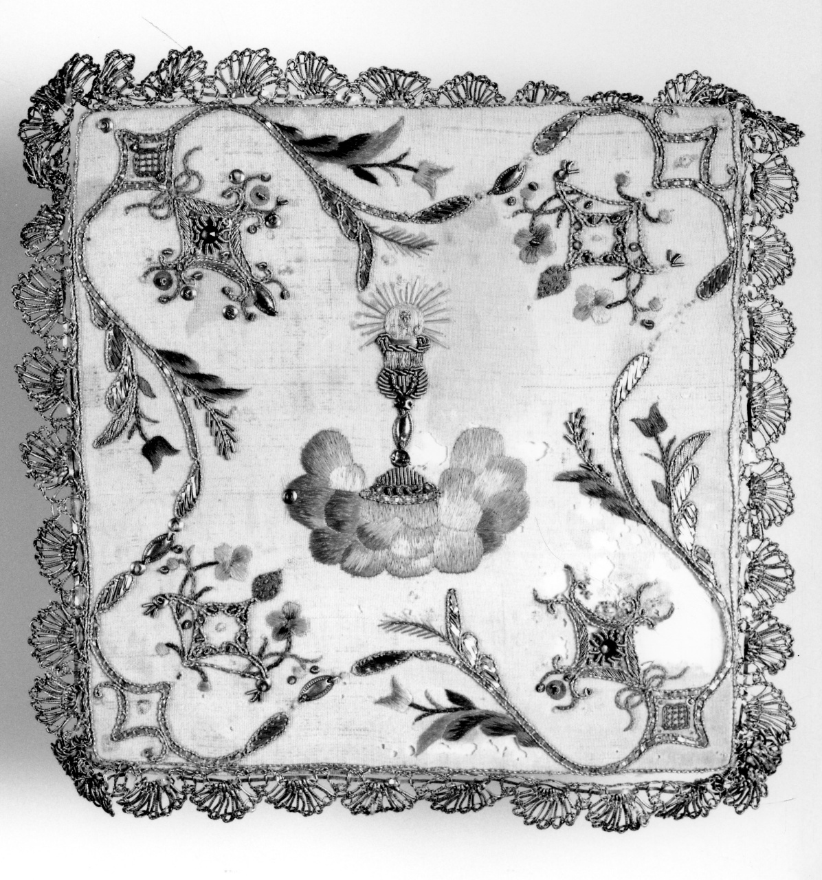 calice eucaristico (palla di calice) - manifattura toscana (secc. XVIII/ XIX)