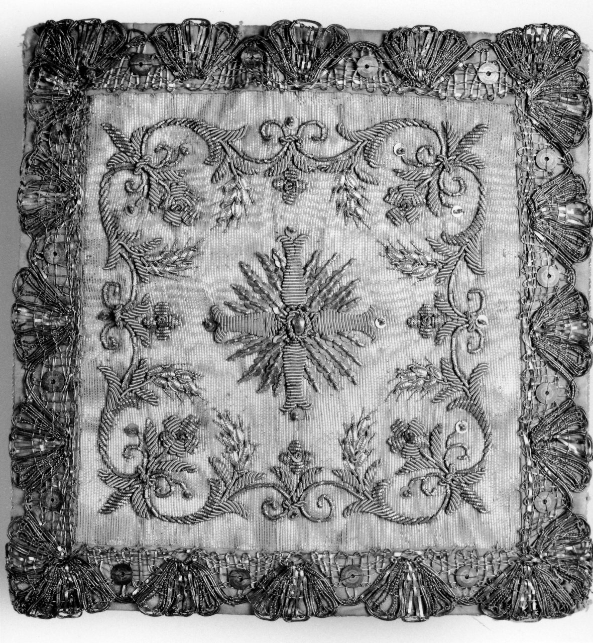 croce raggiata (palla di calice) - manifattura toscana (secc. XVIII/ XIX)