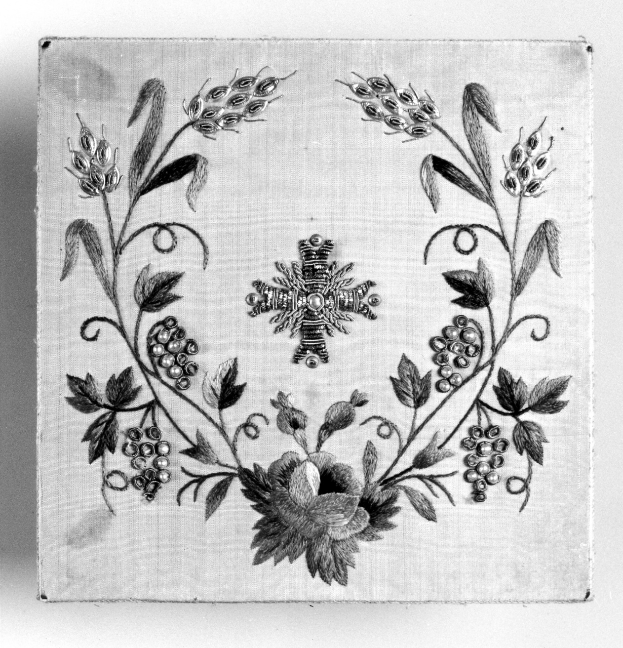 croce raggiata (palla di calice) - manifattura toscana (sec. XIX)