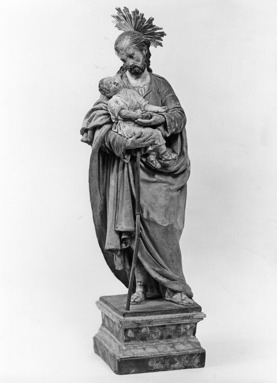 San Giuseppe e Gesù Bambino (statuetta) - manifattura toscana (sec. XVIII)
