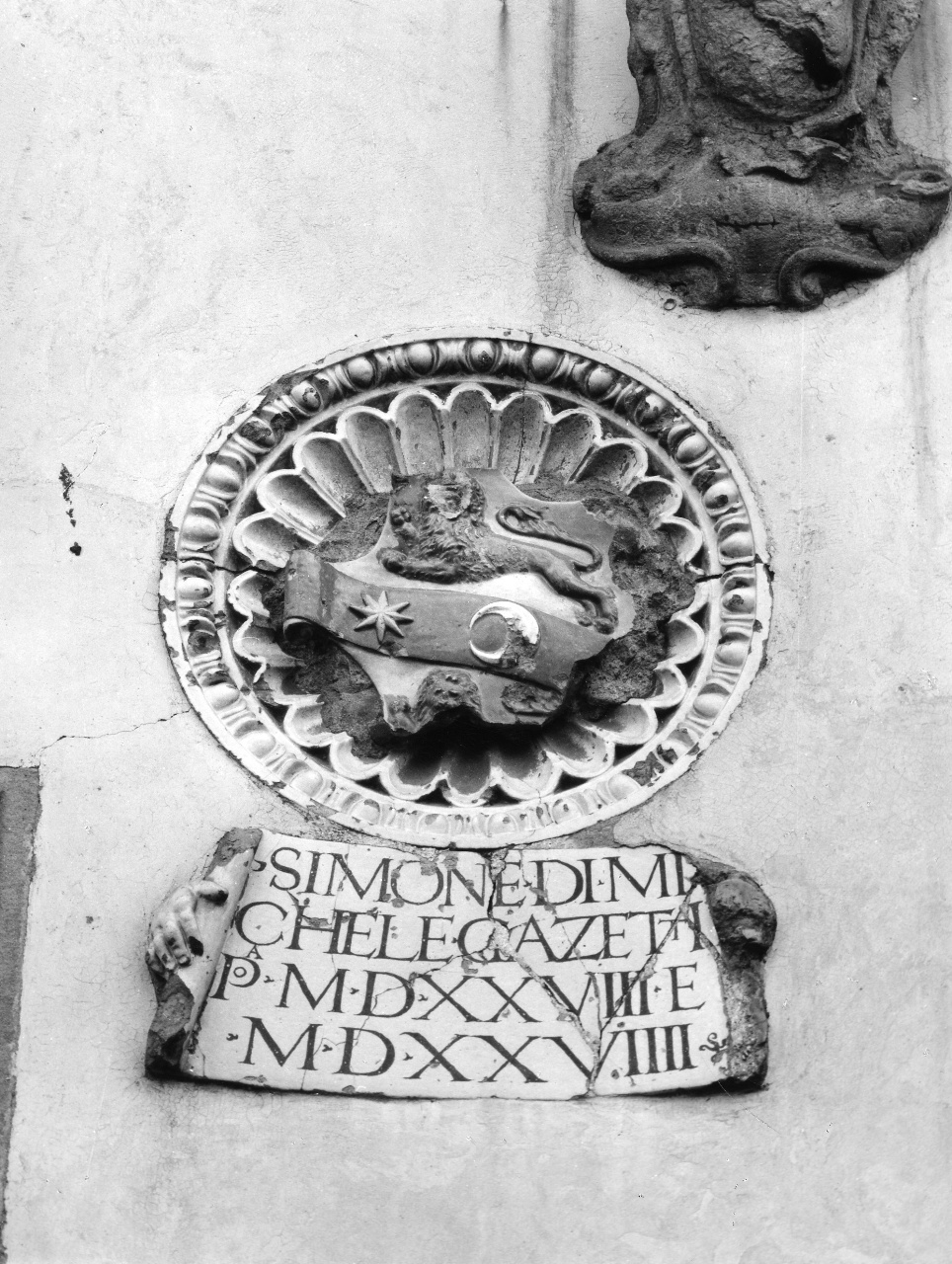 stemma gentilizio di Simone di Michele Gazzetti (rilievo) - manifattura fiorentina (sec. XVI)