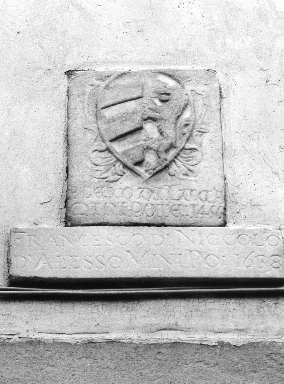 stemma gentilizio di Francesco di Niccolò Mini (rilievo) - produzione fiorentina (sec. XVII)