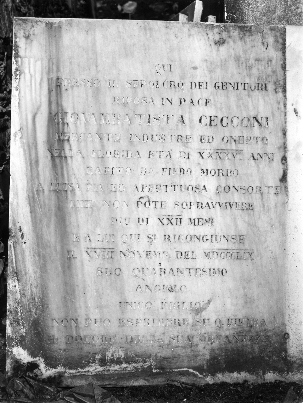 lapide - bottega toscana (sec. XIX)