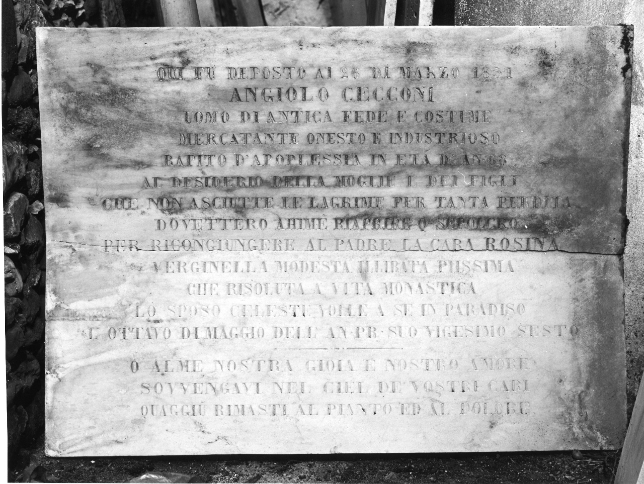 lapide - bottega toscana (sec. XIX)