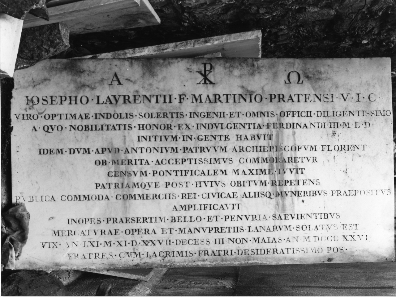 lapide - bottega toscana (sec. XIX)