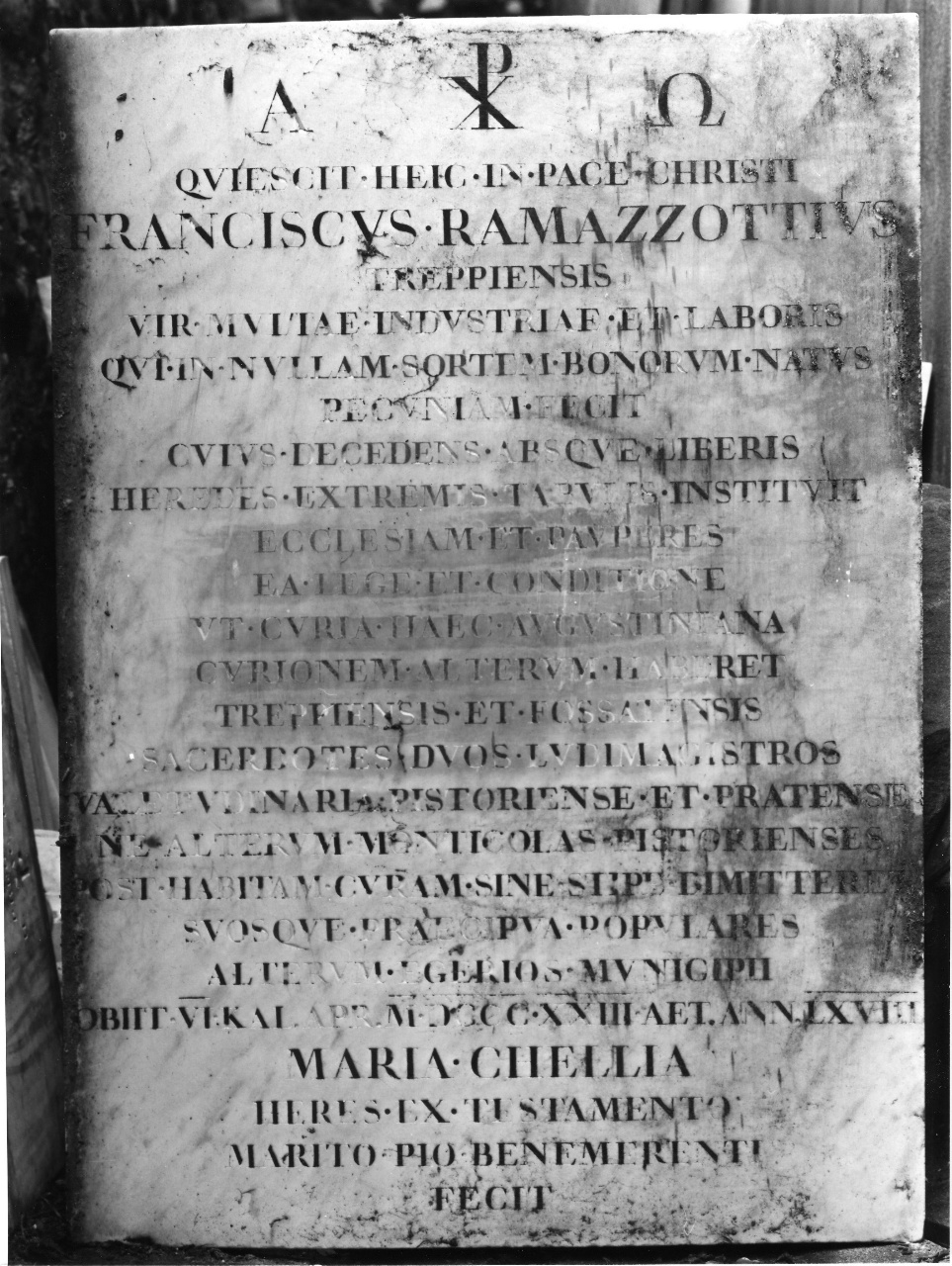 lapide - bottega toscana (sec. XIX)